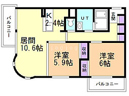間取図画像 2LDK