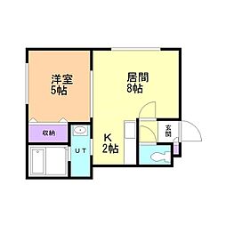 サンクレスト発寒中央 3階1LDKの間取り