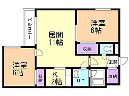 間取図画像 2LDK