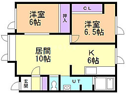 間取図画像 2LDK