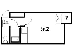 エーデルワイス山の手 1LDKの間取図画像