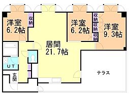 コトニイロムKettビル 3LDKの間取図画像