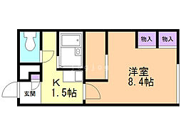 レオパレスノナ 1Kの間取図画像