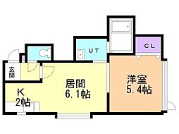 セレジェイラ 1LDKの間取図画像