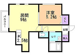 アンウィンド211 1LDKの間取図画像
