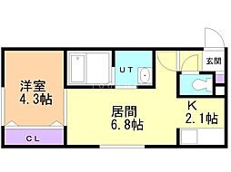 SUNSIESTA 1LDKの間取図画像