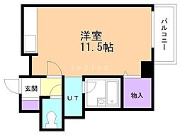コート琴似 ワンルームの間取図画像