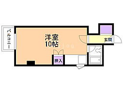 シティハウス琴似 ワンルームの間取図画像
