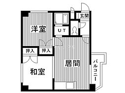 エクセレンス曙 2DKの間取図画像