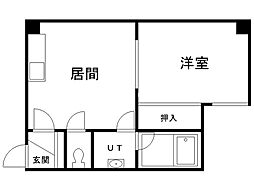 メゾン27 1DKの間取図画像