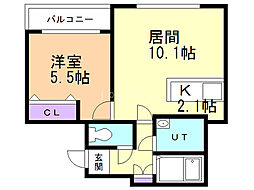 CASASNIP2 1LDKの間取図画像