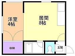 ツインボックス9 1LDKの間取図画像