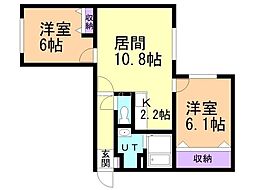 CASAOTTO 2LDKの間取図画像