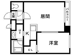 ノヴァ発寒南 1LDKの間取図画像