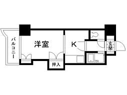セザール琴似 1Kの間取図画像