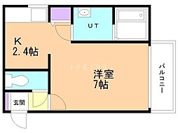 グラッツェ櫻乃邸 1Kの間取図画像