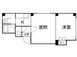 ピュア・コート 1LDKの間取図画像