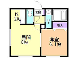 ロンドリーナ 1LDKの間取図画像