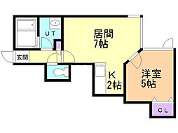 シェ・モア 1LDKの間取図画像