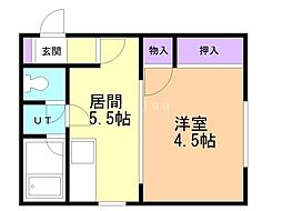 ステージノア 1DKの間取図画像