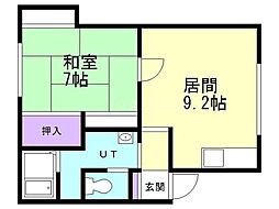 ラモナ 1LDKの間取図画像