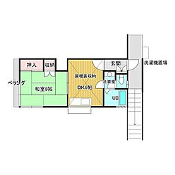 風間ハイツ 1SDKの間取図画像