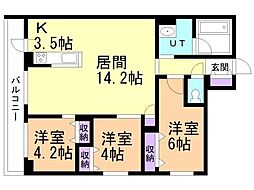 間取図画像 3LDK
