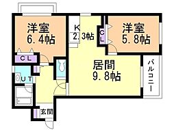間取図画像 2LDK