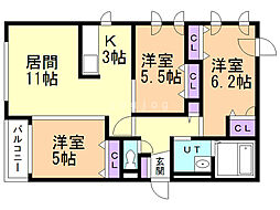 間取図画像 3LDK