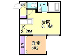 Ｍ’ｓ　ＣＯＵＲＴ 4階1LDKの間取り
