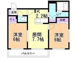 間取図画像 2LDK