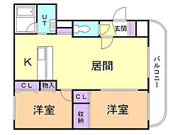 間取図画像 2LDK
