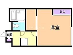 レオパレスアマーレ　サッポロ 1階1Kの間取り