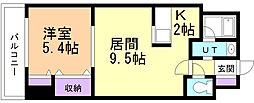 パークヒルズ白石 1LDKの間取図画像