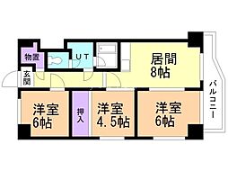 アサヒコーポ 5階/501