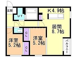 ＲＩＴＺ　ＧＲＡＮＤＥ　菊水上町 3階