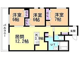間取図画像 3LDK