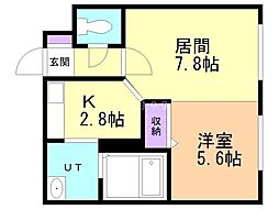 栄通銀座パレス 1LDKの間取図画像