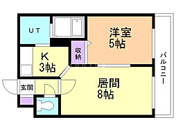 栄通銀座パレス 1LDKの間取図画像