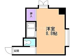 ビッグバーンズマンション東札幌2 ワンルームの間取図画像