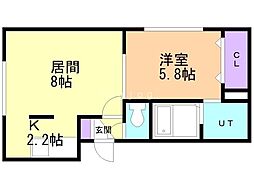 ルミエール栄通10 1LDKの間取図画像