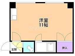 ツインブランシェ東館 ワンルームの間取図画像