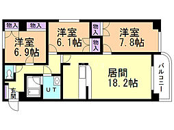 グランメゾン東札幌 3LDKの間取図画像