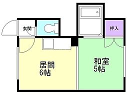 ガイナマンション 1DKの間取図画像
