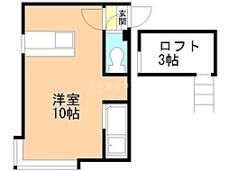 ソニア本通 ワンルームの間取図画像