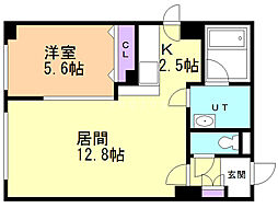 サンクリエN1 1LDKの間取図画像