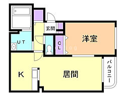 FRANC・3-3 1LDKの間取図画像