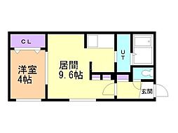 ALPHA本郷通 1LDKの間取図画像