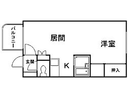 カサデューク菊水75 1DKの間取図画像