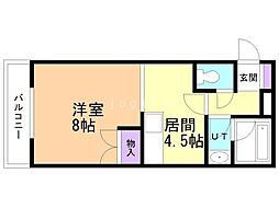 リゾルテ白石 1DKの間取図画像